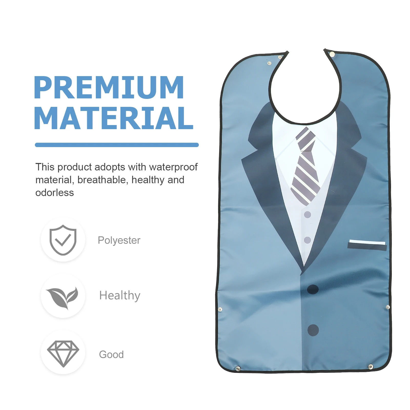 

2pcs Waterproof Adult Dining Elderly Polyester Adult Bib Clothing Protectors Eating Aprons Patient Reusable Durable