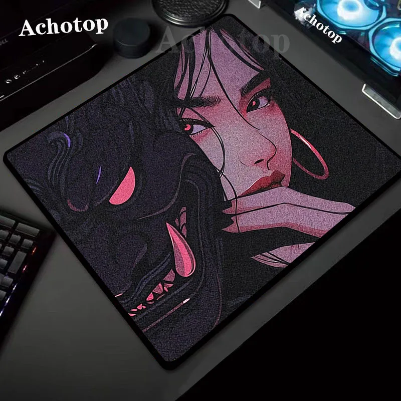 

Mask Girl Speed Mousepad 45x40CM E-Sports Gaming Mouse Pad Control Surface Mouse Mat High Elastic Non-slip Bottom Keyboard Mats