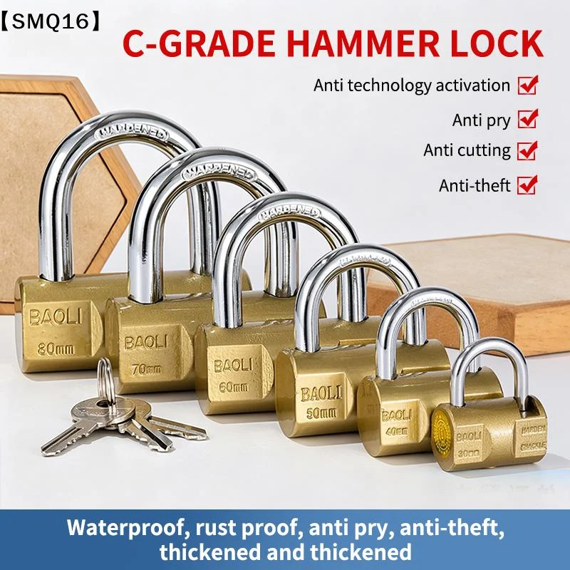 Padlock Small Locks For Luggage Case Locker Home Improvement Hardware 30mm-80mm Include 3Keys【SMQ】