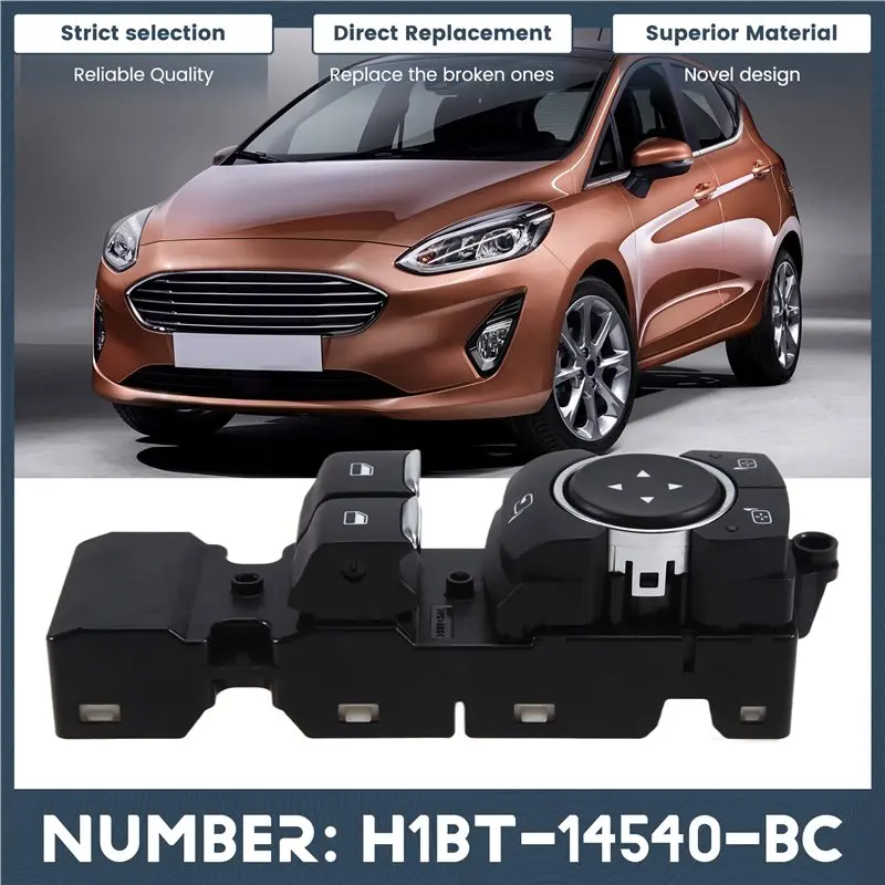 Electric Power Window Switch Lifter Control Regulator Button H1BT-14540-BC For Ford Fiesta 2017 Front Master Driver Side