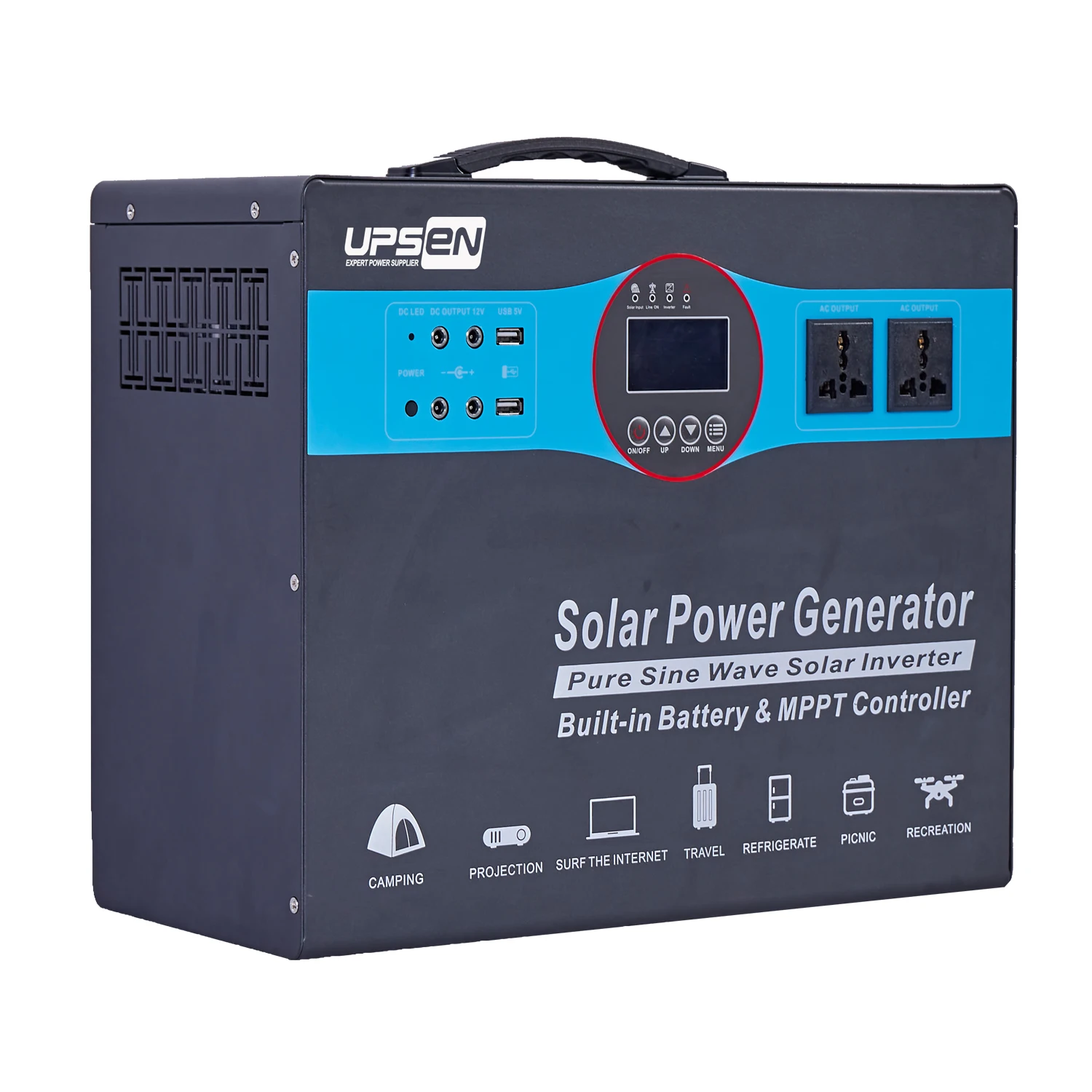 3000W 3kw ESS MPPT Controller 25.6V 100A LiFePO4 Battery Pure Sine Wave Generator RS485 WiFi Monitoring Power Bank Generator