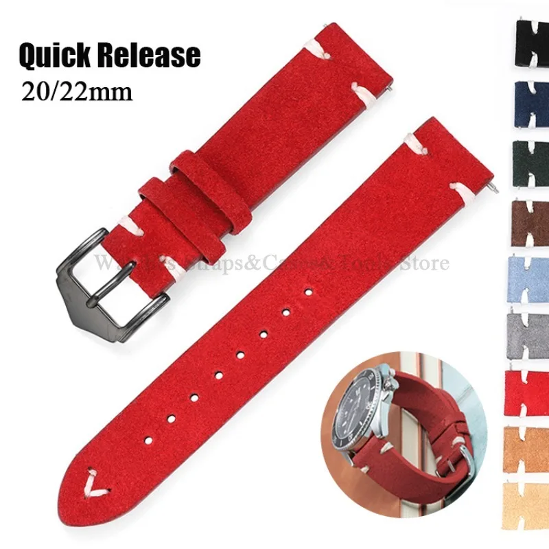 Suede Soft Band 20mm 22mm Strap for Samsung Galaxy Watch 4 3 45mm 40mm Belt for Huawei Watch GT3/GT4 46mm Quick Release Bracelet