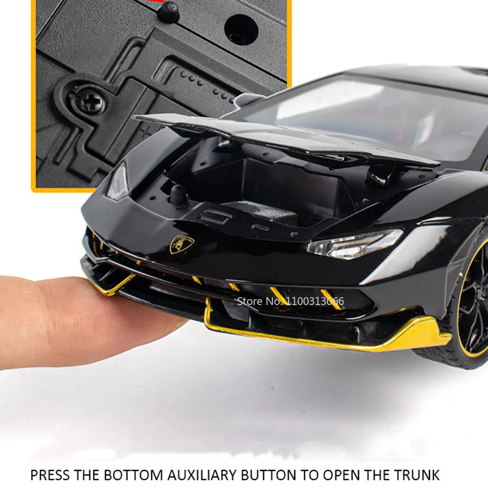 1/24 Lambo LP770-4 Legierung Gießt Druck Spielzeug Auto Modelle Metall Off-Road Fahrzeuge 4 Türen Geöffnet Mit Pull Zurück Sammlerstücke spielzeug Für Kinder