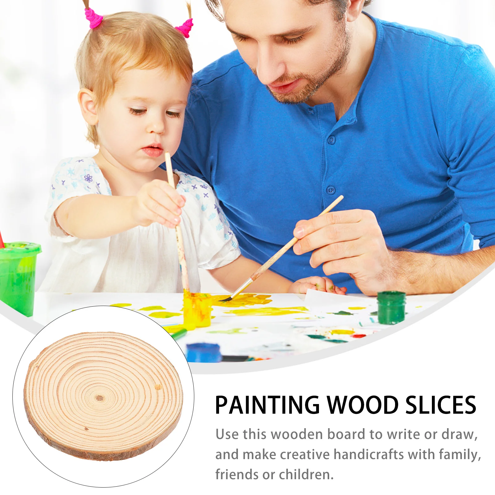 

30Pcs DIY Wood Slices Christmas Blank Painting Cutout Unfinished Pine Craft Supplies Party Decorative Wooden Hanging Pendants