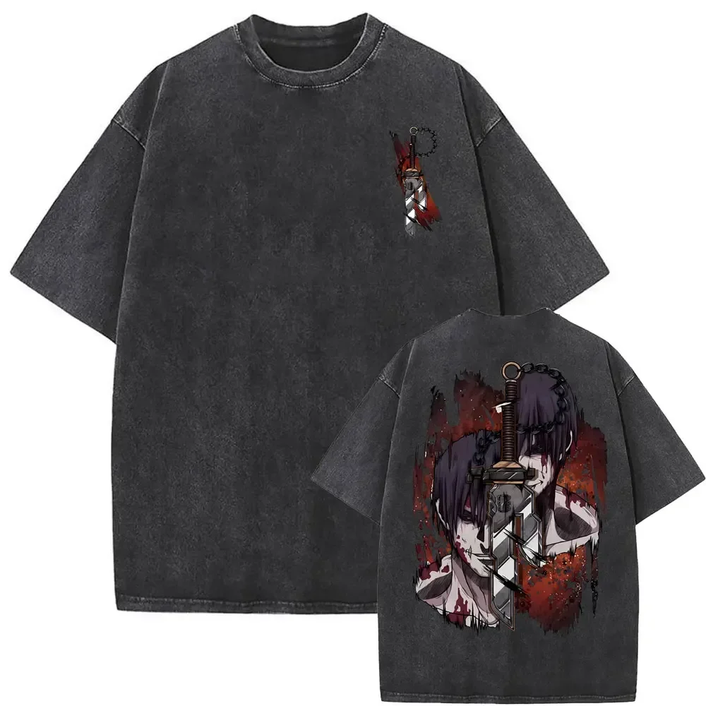 

Washed Vintage Anime Jujutsu Kaisen Fushiguro Toji Graphic T-shirts Men Women Manga Fashion T Shirts Male Casual Oversize Tshirt