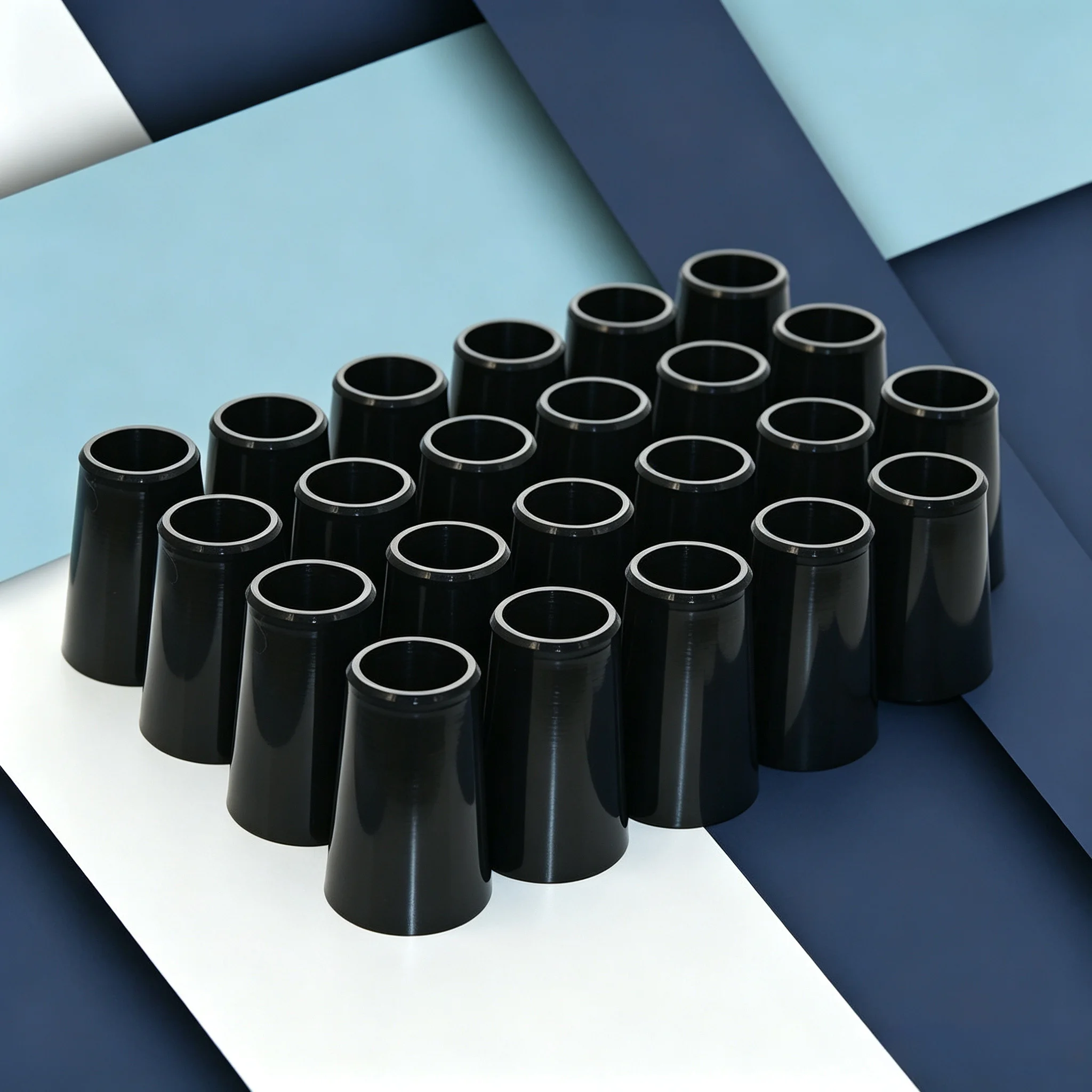 Black Tapered Golf Shaft Protector, 0.83inch Standard Sizes, Multi-Piece Set with Wear-Resistant Cushioning Design, Suitable for Driver, Hybrid Club, Wedge, and Golf Club Assembly and Maintenance Accessories