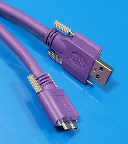 USB3 maschine vision Kabel Typ A W/Rändelschrauben stecker zu ROBOTIC / DRAG zu Micro B Gerade W/rändelschrauben stecker