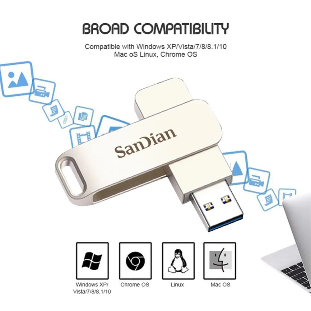 USB флеш-накопитель, 64 ТБ, 32 ТБ, 16 Тб, USB 3,0