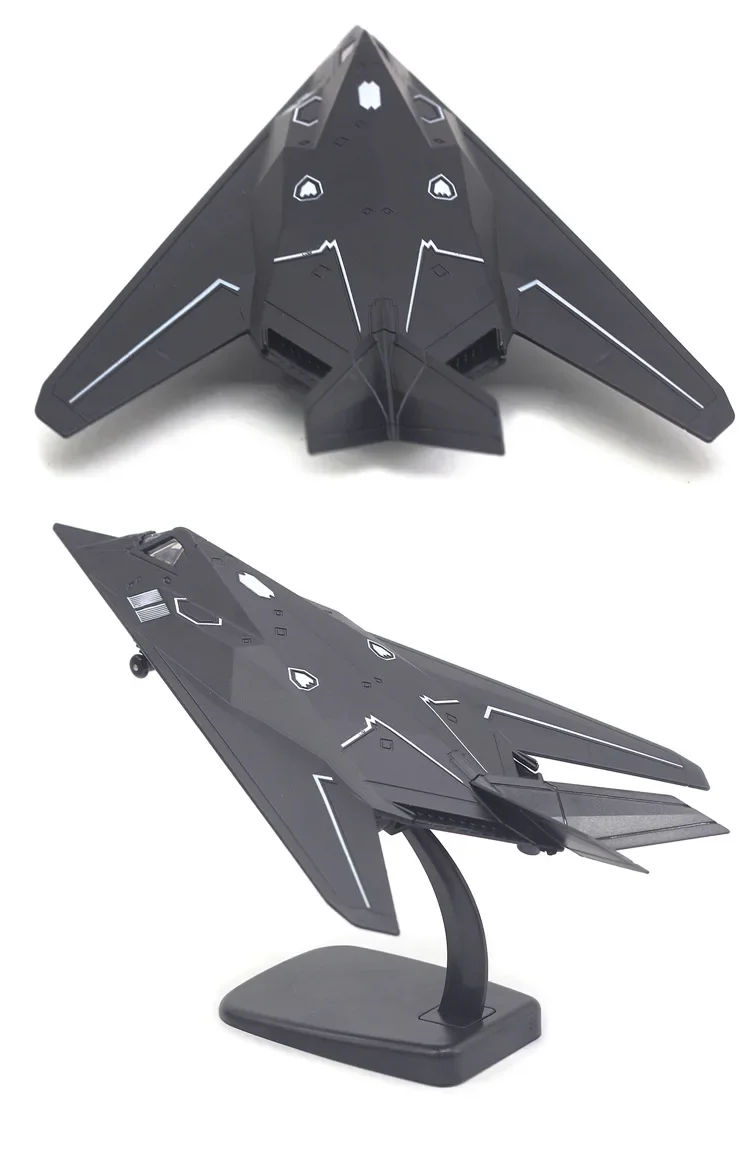 American Nighthawk F-117A modello di aereo da combattimento stealth lega di simulazione regali giocattolo per bambini