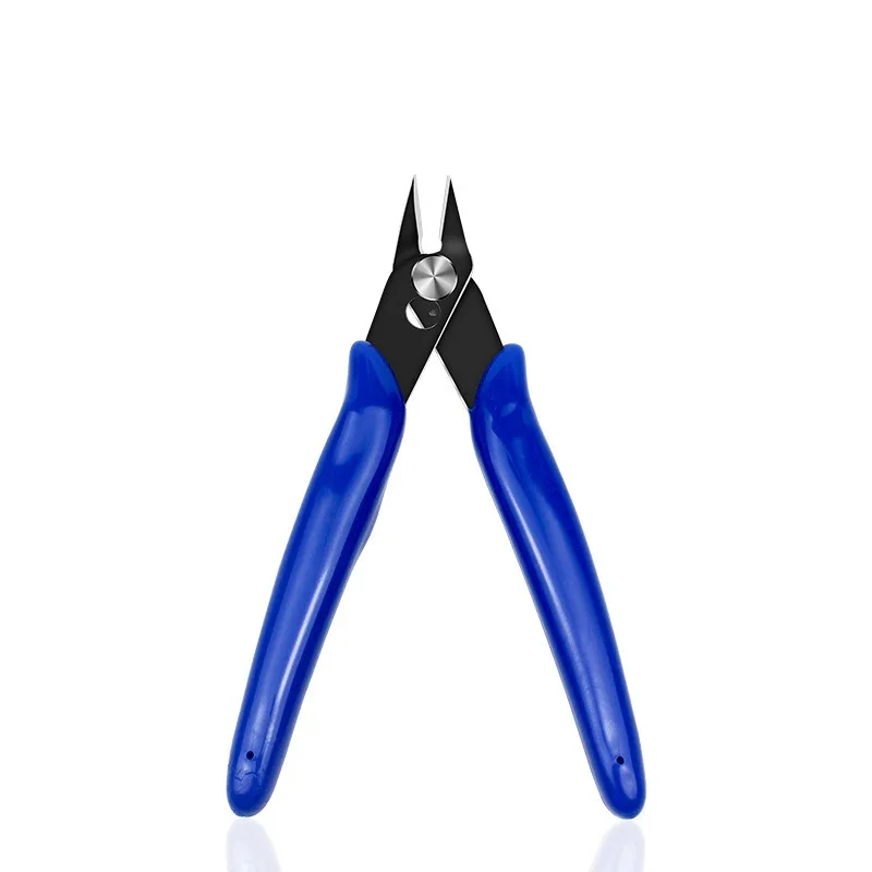 Blue Handle 170 Electronic Scissors, Industrial Water Mouth Plastic Diagonal Scissors, Model Trimming and Cutting Pliers