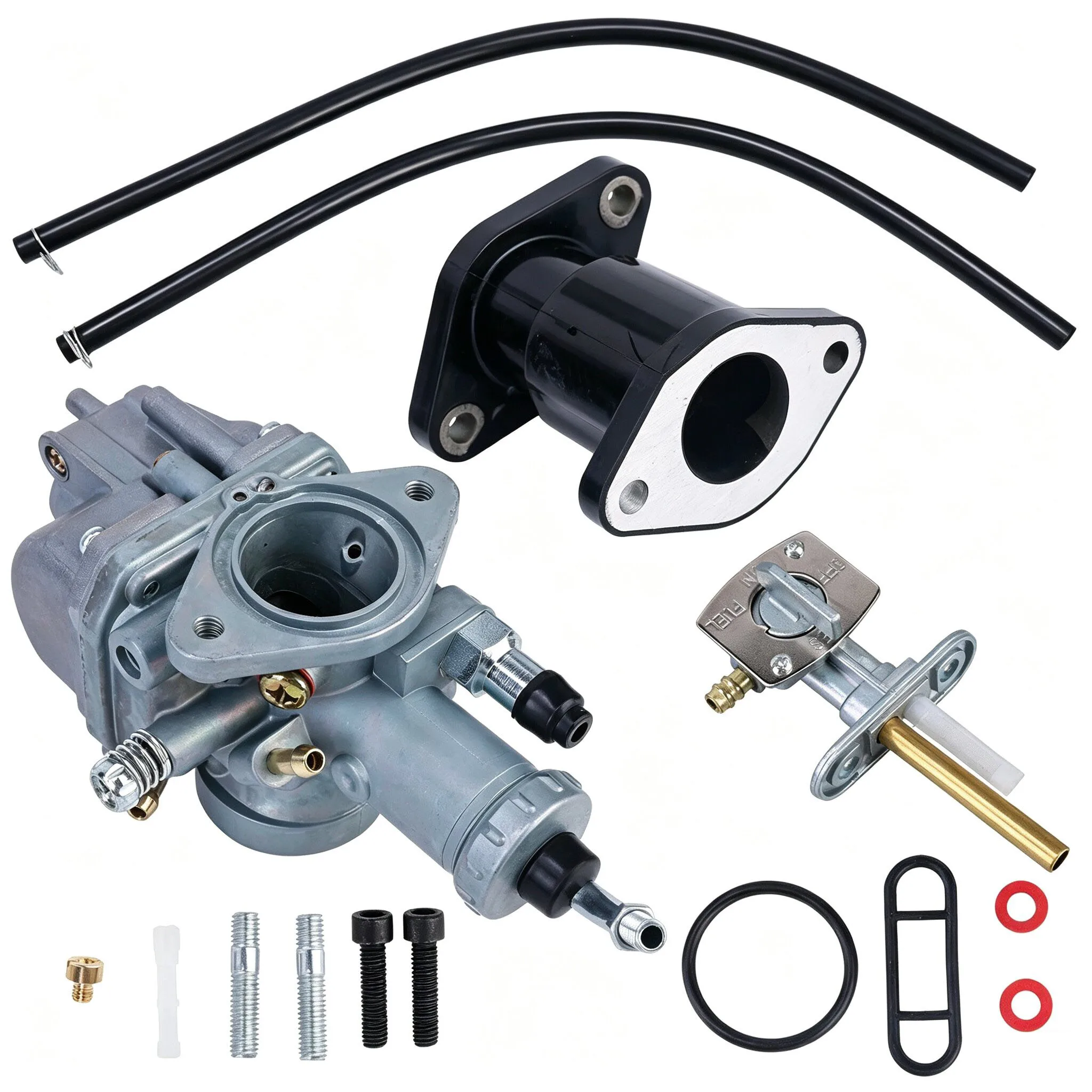 ATV Quad Carburetor Carb with Intake Manifold Fit for Yamaha YFM200 YFM225 YFM250 59V-14101-00-00 Replacement Parts