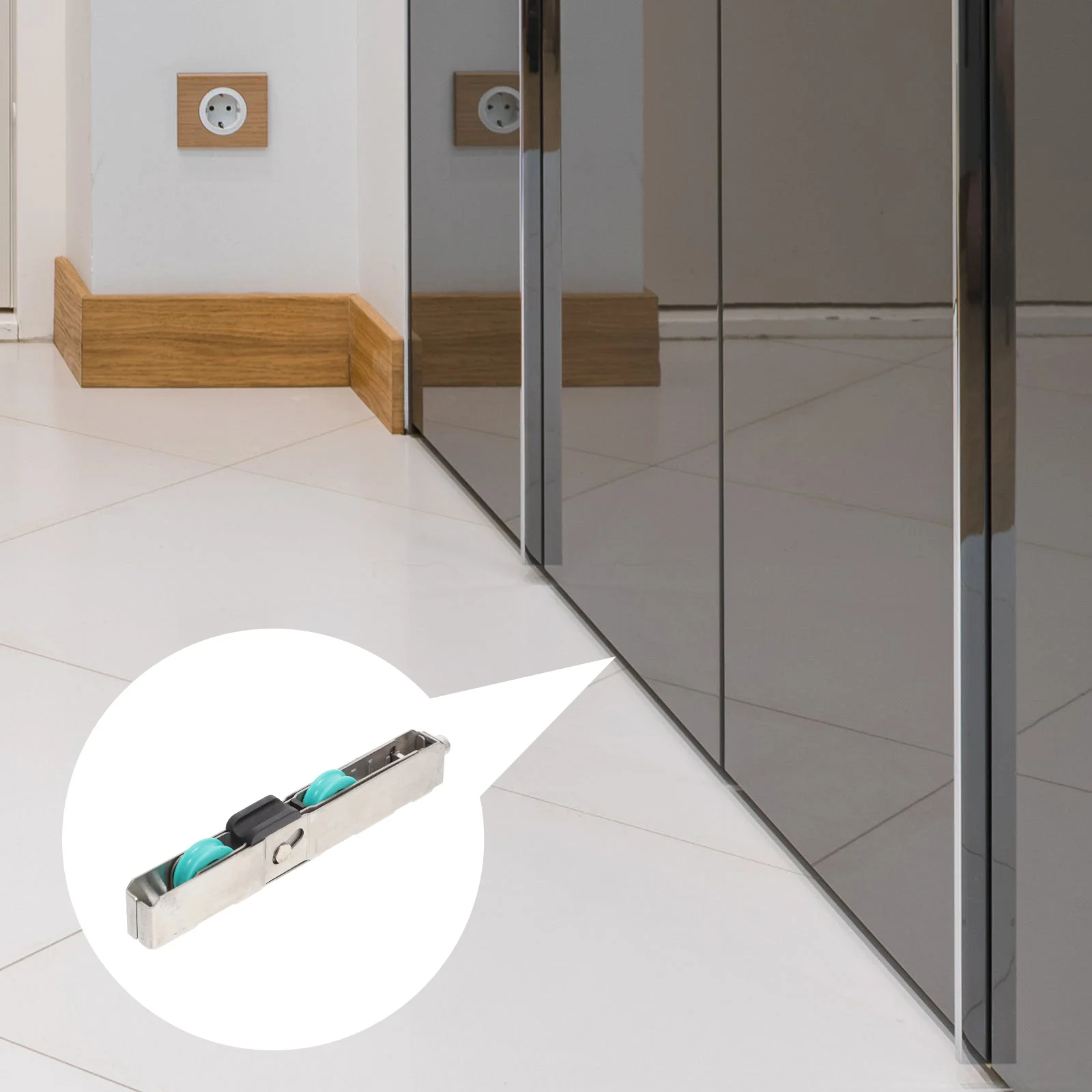 

Heavy Duty Stainless Steel Sliding Door Pulley Smooth Roller Replacement For Glass Cabinet Bathroom Hardware Wheels Runners