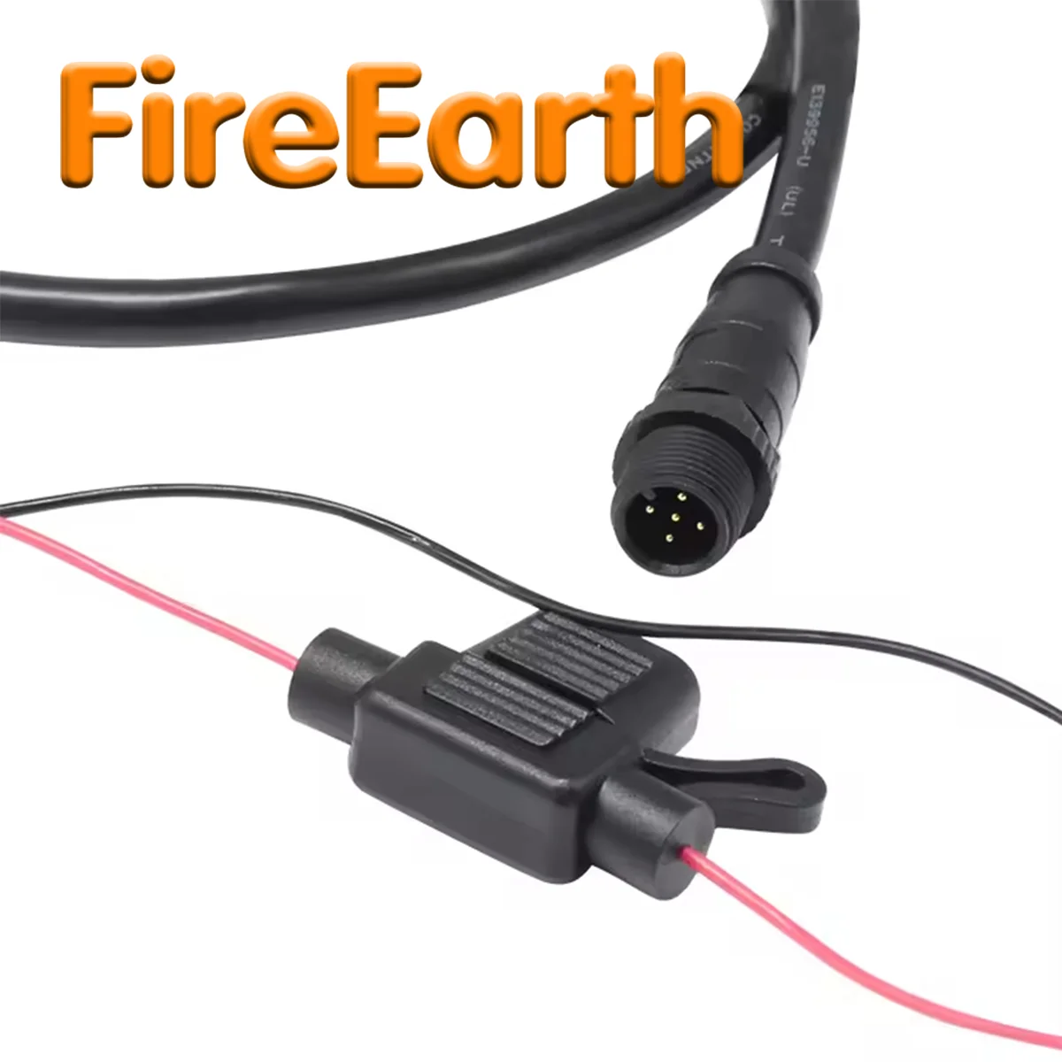 NMEA 2000 N2K Marine-Grade Power Cable 1M with Fuse Standard 5Pin Male Connector for Lowrance Simrad B&G Navico Garmin Networks