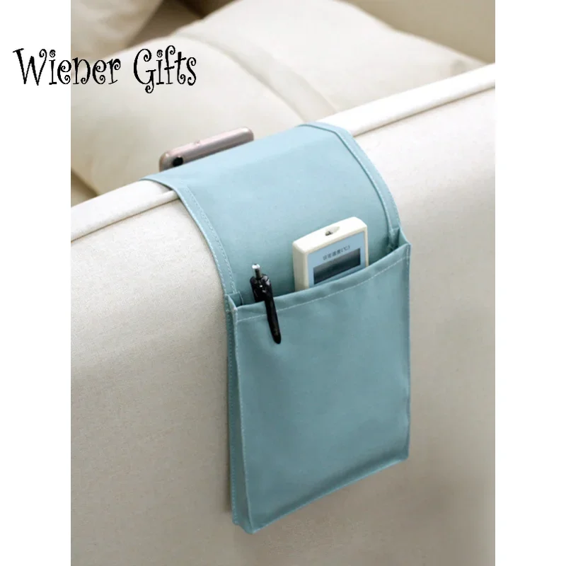 Cotton Linen Bedside Storage Bag Organizer  Desk  Sofa TV Remote Control Hanging     Holder Pockets