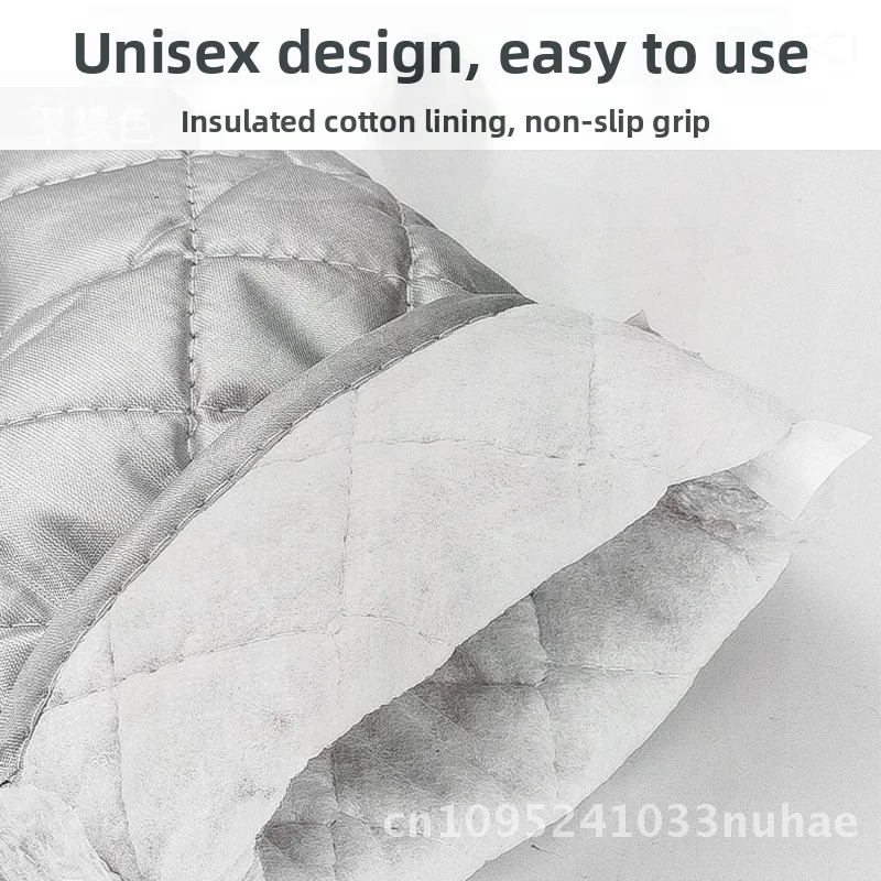 

Thickened High Temperature Resistant Gloves Silver Heat Insulation for Kitchen Barbecue Microwave Oven Baking - Anti-Scalding
