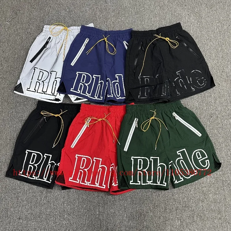 Summer RHUDE Men's Shorts Summer Loose Casual Breathable Speed Drying RHUDE Sports Shorts