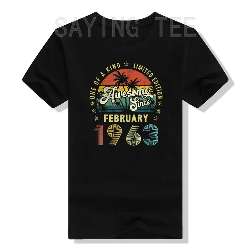 Awesome Since 1963 60 Years Old 60th Birthday Gifts T-Shirt Classical Legend Since 1963 Graphic Tee Tops Born In 1963 Clothes