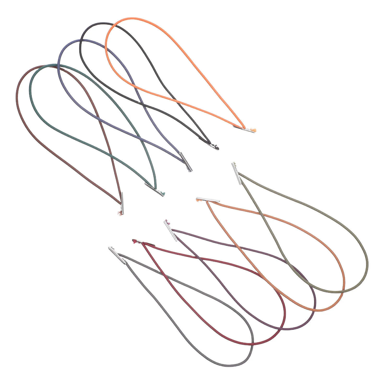 

10pcs Notebook Accessories Elastic Band: 12Cm Stretch Loop With Metal Ends For Book Badge Hat Mask Menu Planner Diy Craft Cord