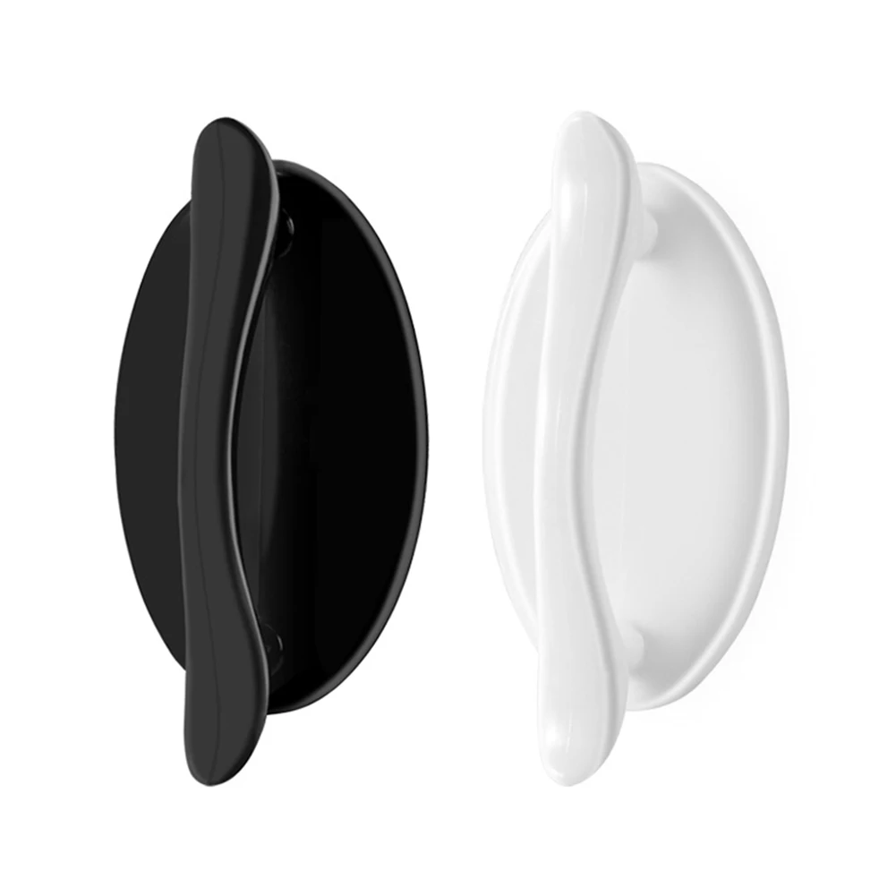 Maniglia per porta hardware liscia senza fori per punzonatura frigoriferi armadi maniglia curva cassetti miglioramento domestico