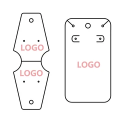 100/500/1000PCS Personalize Logo Custom Kraft Paper Jewelry Card Earrings Necklace Bracelet Holder Display DIY Packaging Supply