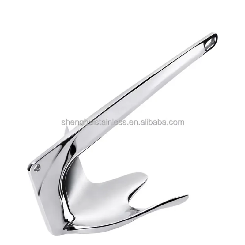 Bruce Claw Anchor, 316 Stainless Steel Mirror Polished, Triangular Claw Style, Marine Hardware, for Yacht Sailboat Fishing Boat