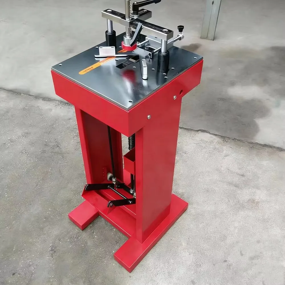 Manual Frame Joiner Foot Pedal Operated Underpinner V-Nailer Picture Frame Joining Woodworking Tool