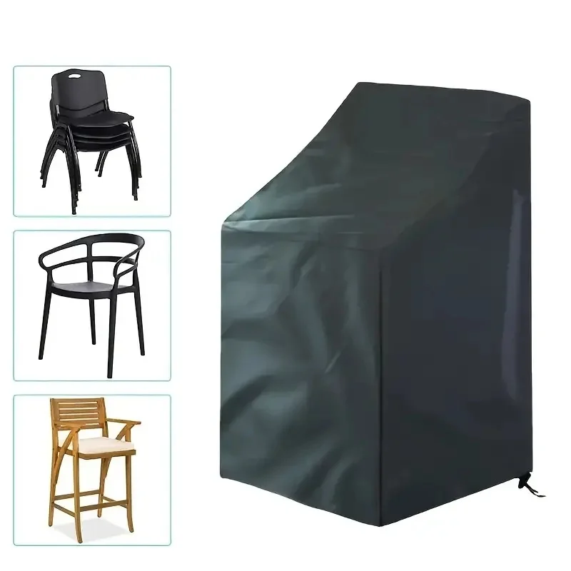Outdoor Chair Cover,Weather-Resistant Protector Stackable High-Back Patio Chairs–Universal Fit for Outdoor Furniture Protection