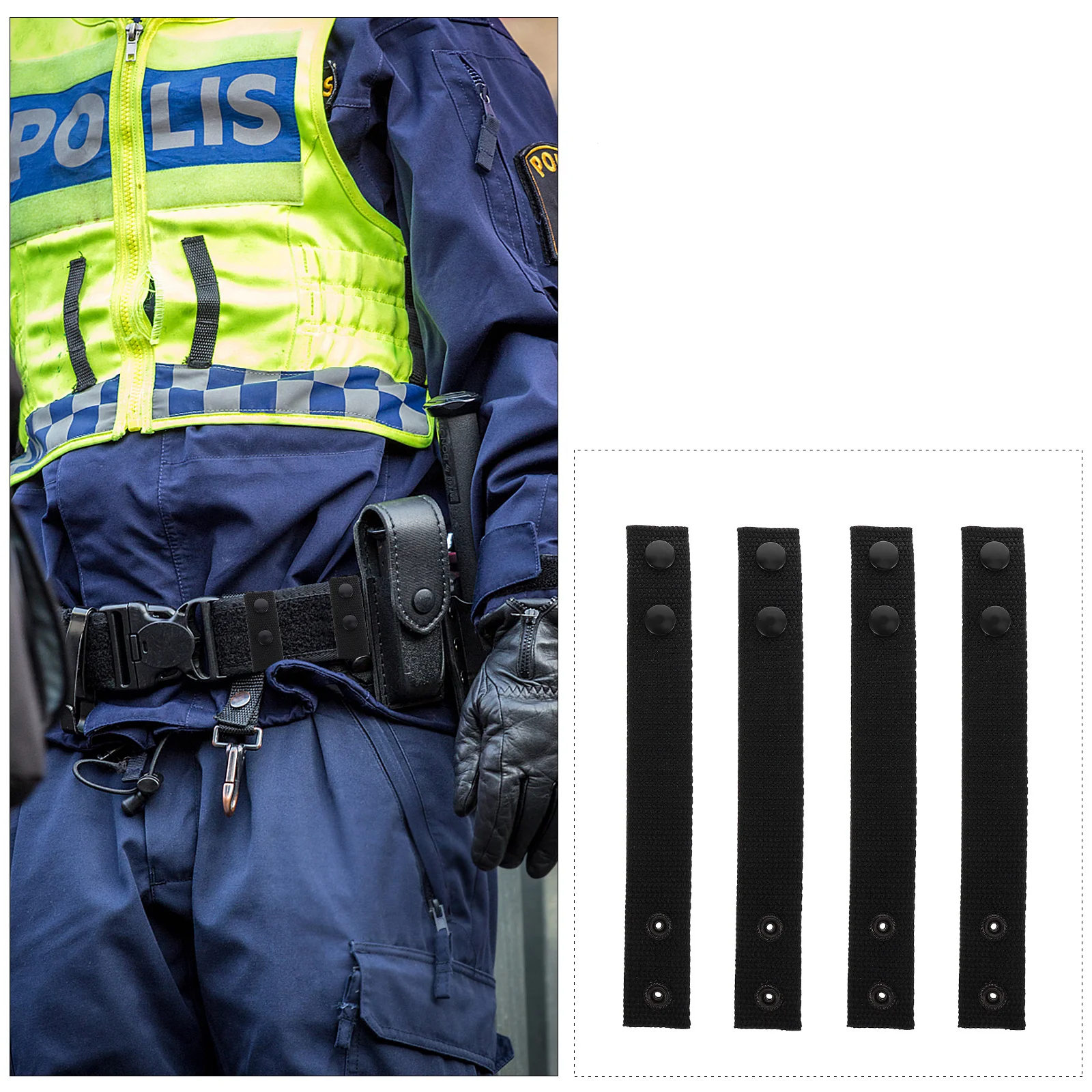 4 قطعة مشبك حزام الخصر المزخرف حلقة البولي بروبيلين التكتيكية مناسبة لملحقات ربط المعطف مشبك الحزام #2