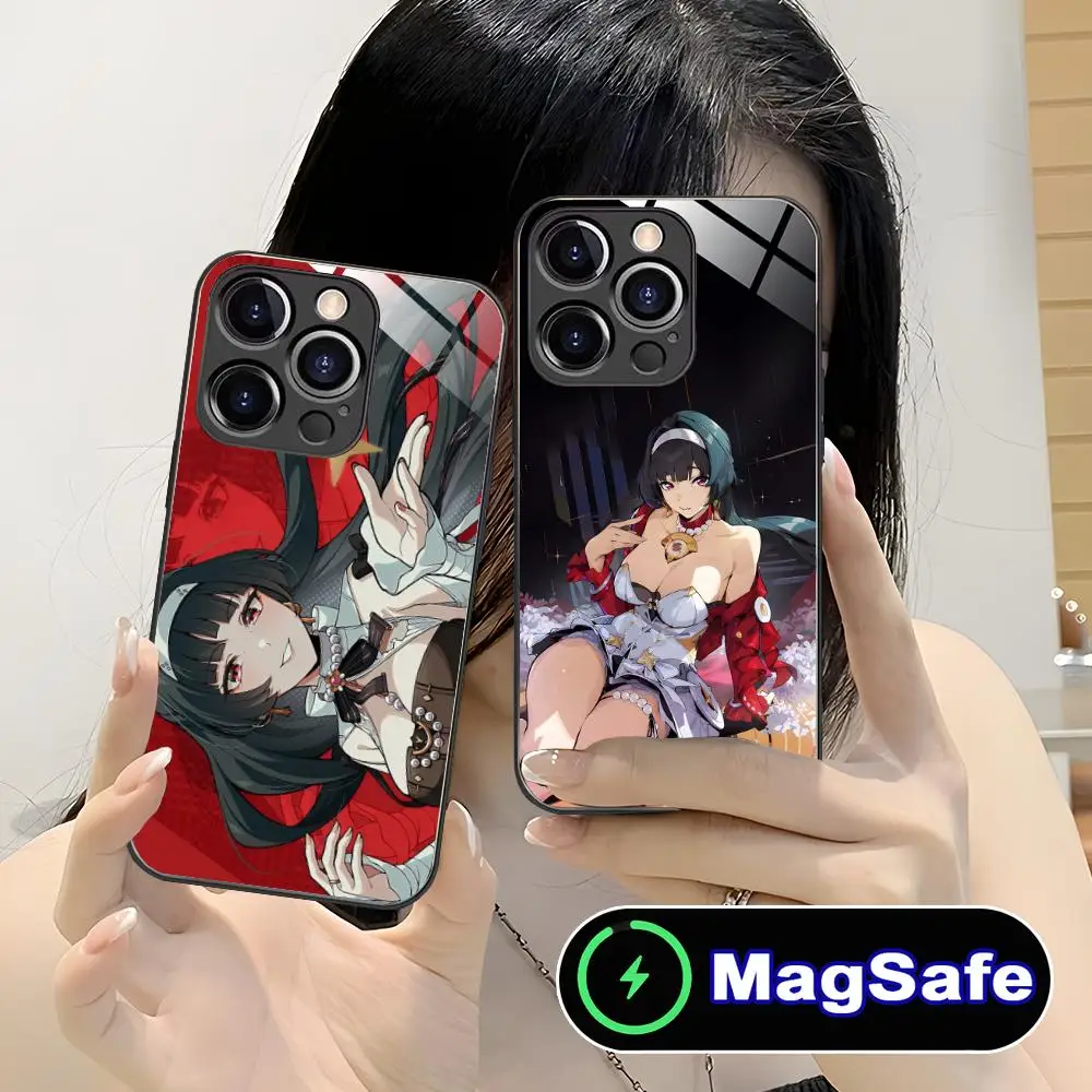 

Zenless Zone Zero Astra Yao Phone Case for iPhone 16 15 14 13 12 11 Pro Max Plus Mini MagSafe Glass Colour Protective Cellphones