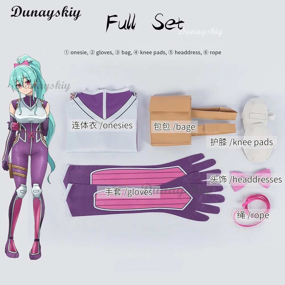 Momochi Ayame Costume Cosplay Tuta Parrucca Anime I'm Living An Otaku NEET Kunoichi Copricapo Festa di Halloween Donne Ragazze Puntelli