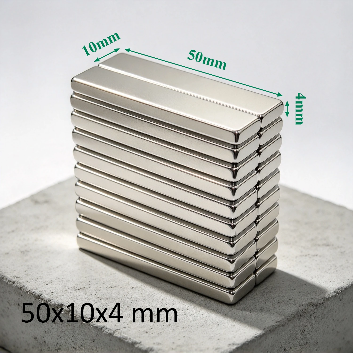50x10x4 mm Square magnets can be widely used for refrigerators, office document fixation and DIY   50x10x4 mm