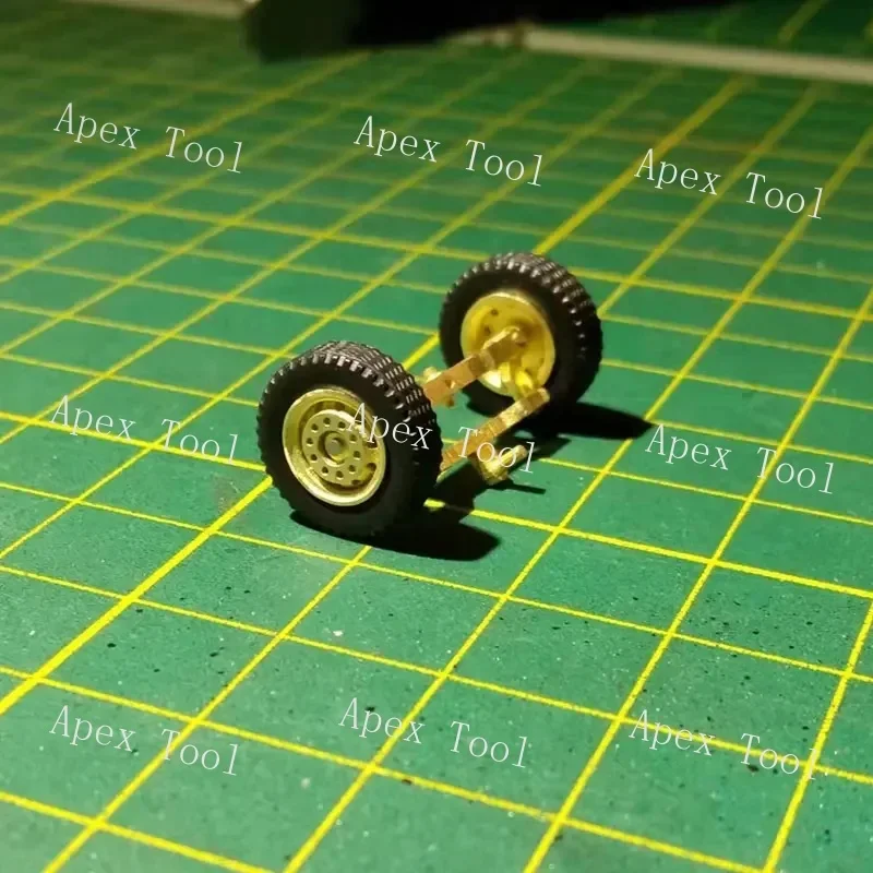 No Power Steering Axle Metal Hub 1/87 Static Change Steering Axle Semi-trailer Steering Axle