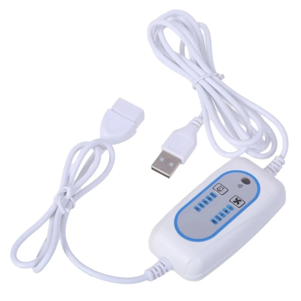 

2 in 1 For USB Timer Switch Extension Cord Control For USB Fans and Lights Remotely with Adjustable Timing Options