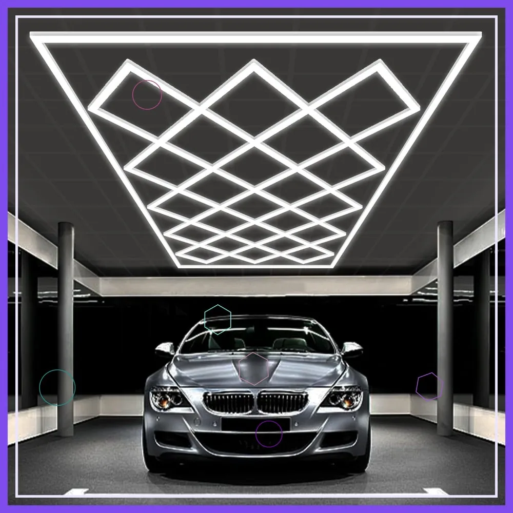 

Сверхъяркий светодиодный светильник для гаража с 23 шестигранными светодиодами, 74 800 люмен, водонепроницаемый, для коммерческого использования