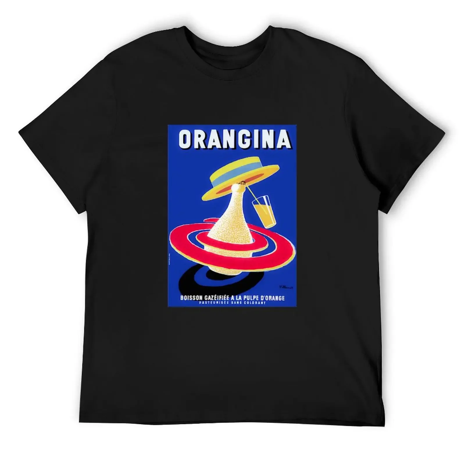 Orangina Vintage French Advert T-Shirt vintage graphic tee hippie clothes customs design your own mens workout shirts