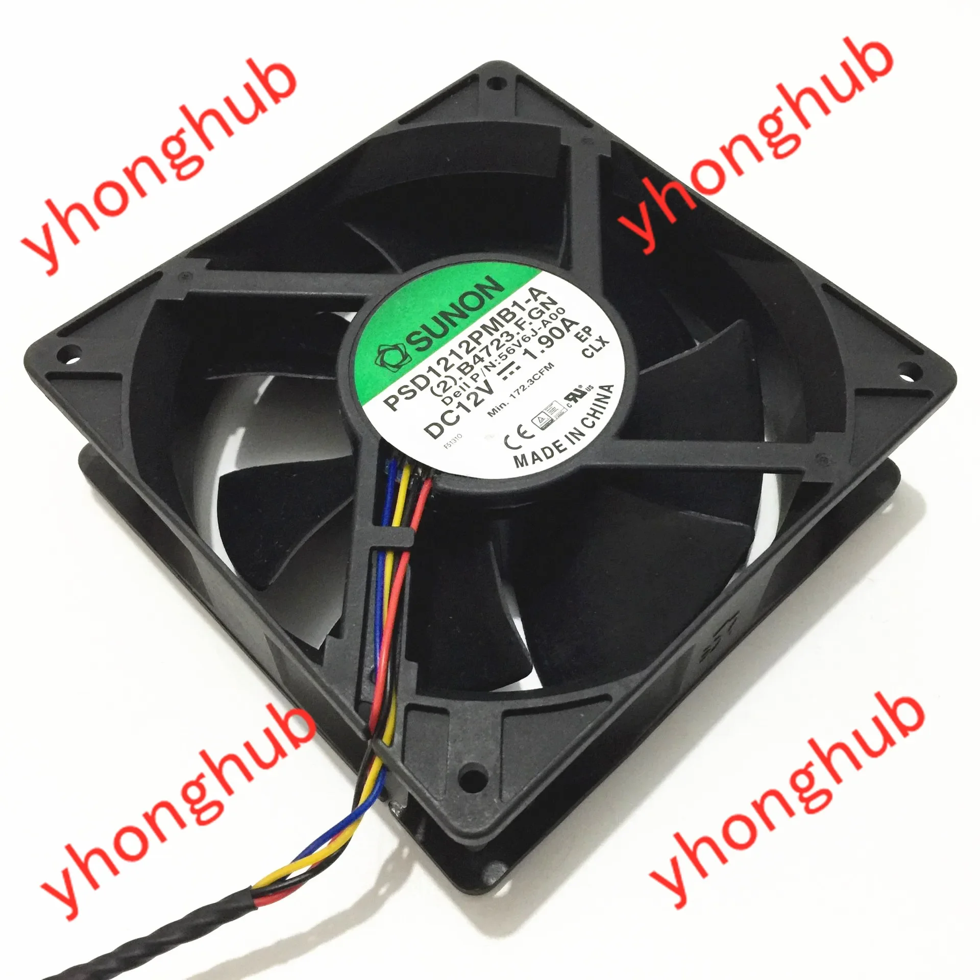 

SUNON T320 T420 T620 0FWGY3 PSD1212PMB1-A (2).B4723.F.GN DC 12V 1.90A 120x120x38mm Server Cooling Fan