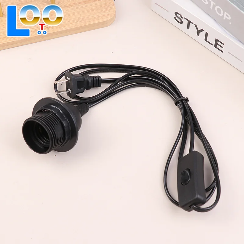 1,8 м вилка европейского/американского стандарта E27, держатель основания лампы с полными зубьями, шнур питания, подвесной подвесной светодиодный светильник, розетка, адаптеры для шнура с переключателем