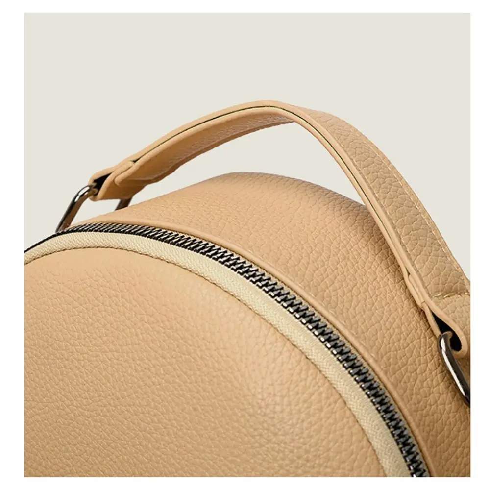 Causual Multicolor Backpack PU Wear-resistant Student Bag Zipper Clouse Inner Pocket Travel Bag Shopping Commutting