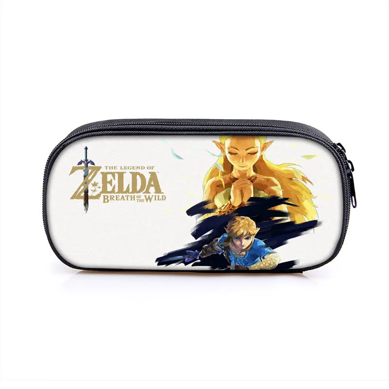 Zelda Pencil Bags Single Layer Polyester Printing Tears of The Kingdom Stationery School Supplies Student Cute Pencil Case Boy