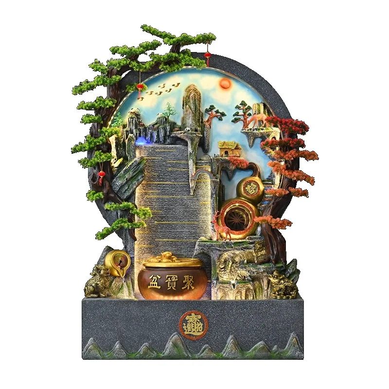 

Mini Indoor Decorative Wall-mounted Water Curtain Waterfall Fountain for Home Use