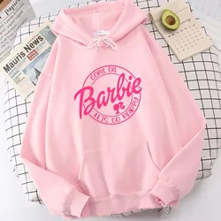 Fashion Barbie Girls Hoody Women Print Let's go party Streetwear Hoodies Sweatshirt Women's Trendy Pullover Hoodie Clothing