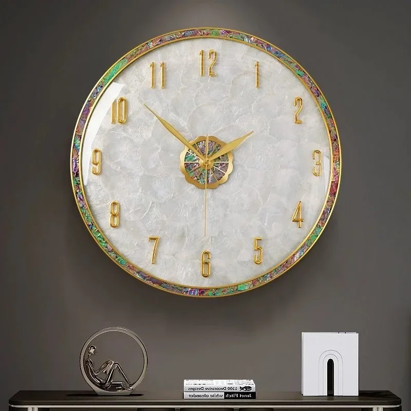 

# 40 Light Luxury Shell Wall Clock Restaurant Decoration Quiet Clock Hanging Wall New High-end Atmospheric Clock #