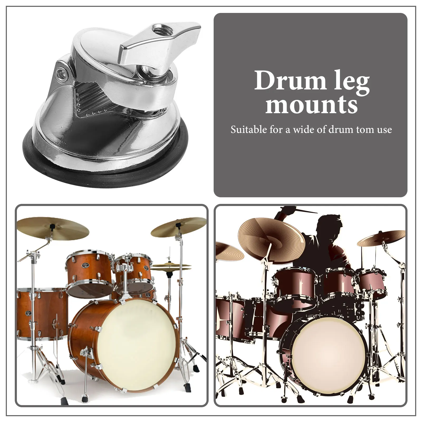

Drum Saddle Lug Adjuster L18 Saddle 52mm Silver Plated Tom Parts Leg Rest Bracket Floor Tom Leg Mount Drum Hardware