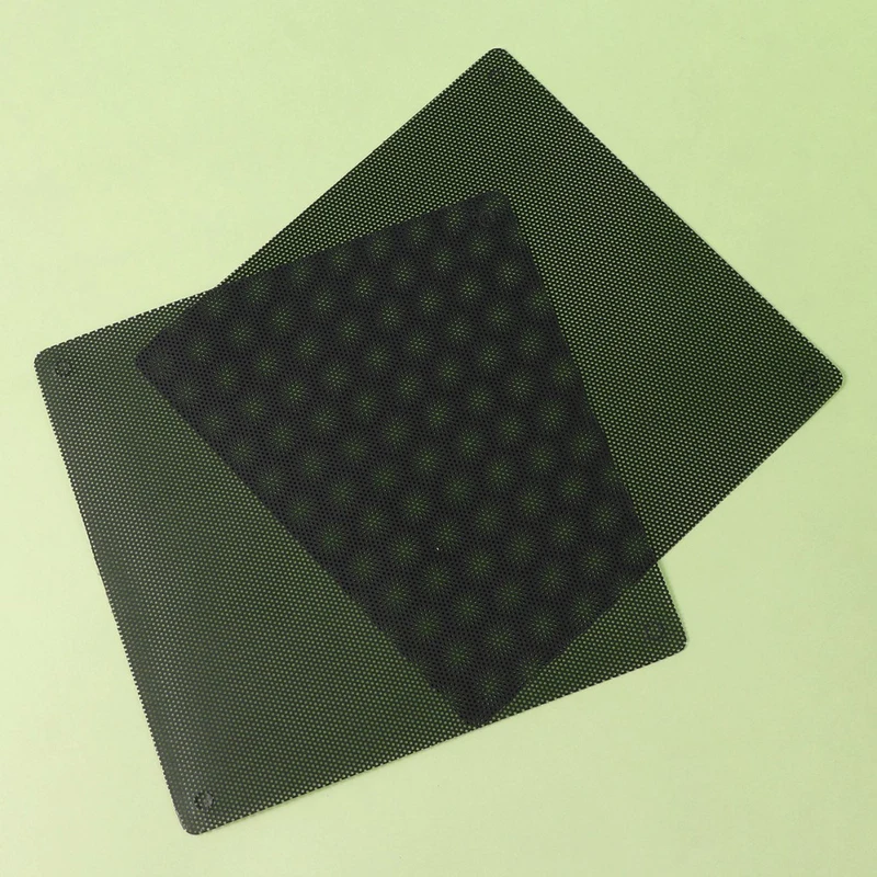 Z 2 Pcs PVC Square Computer Mesh Cover for Chassis Fan (14x14cm)