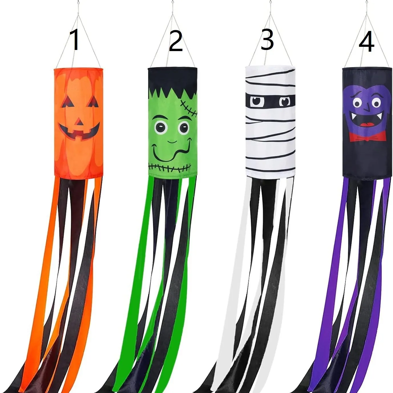 Halloween Ghost Wind Hanging Ghost Flag Festival Garden Outdoor Ornament Ghost Face Wind