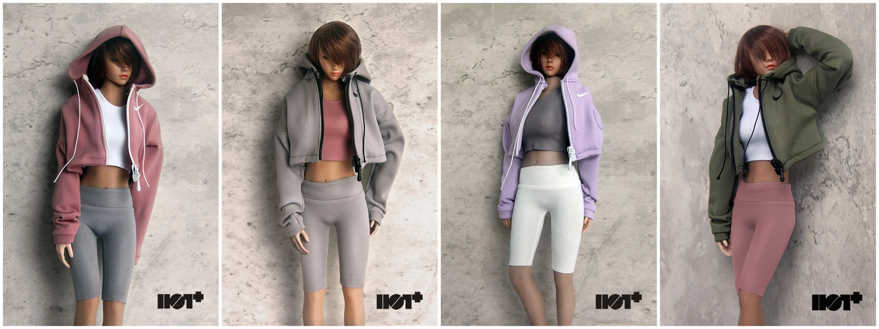 

HotPlus HP069 1/6 Female Soldier Yoga Jacket Clothing Accessories Model Four Color fit 12" Body