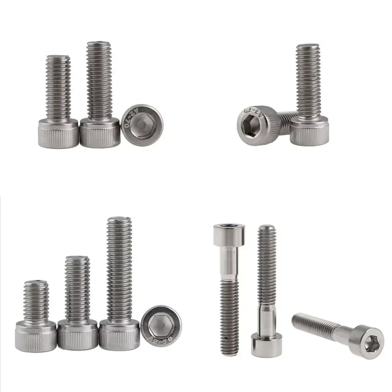 for M2-M10  912 Stainless Steel Hexagon Socket Head Cap Screws Metric and Imperial Sizes 1/4 5/16 3/8 Hex Bolts