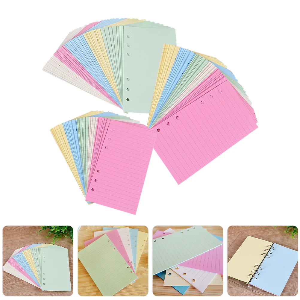 3 Books Loose Leaf Replacement Page Notepad Refill Paper Refills Punch Hole Planner