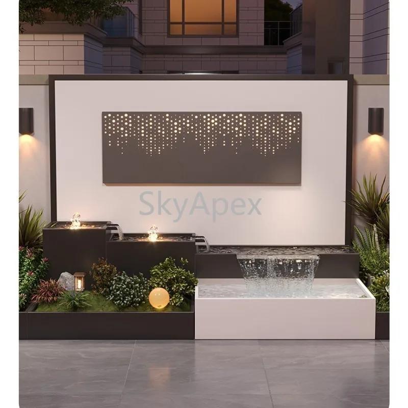 جدار ستارة مائية للحديقة من الفولاذ المقاوم للصدأ - شاشة شلال متينة مقاومة للصدأ لإعادة تدويرها لمناظر الطبيعية في الفيلا وبركة الأسماك