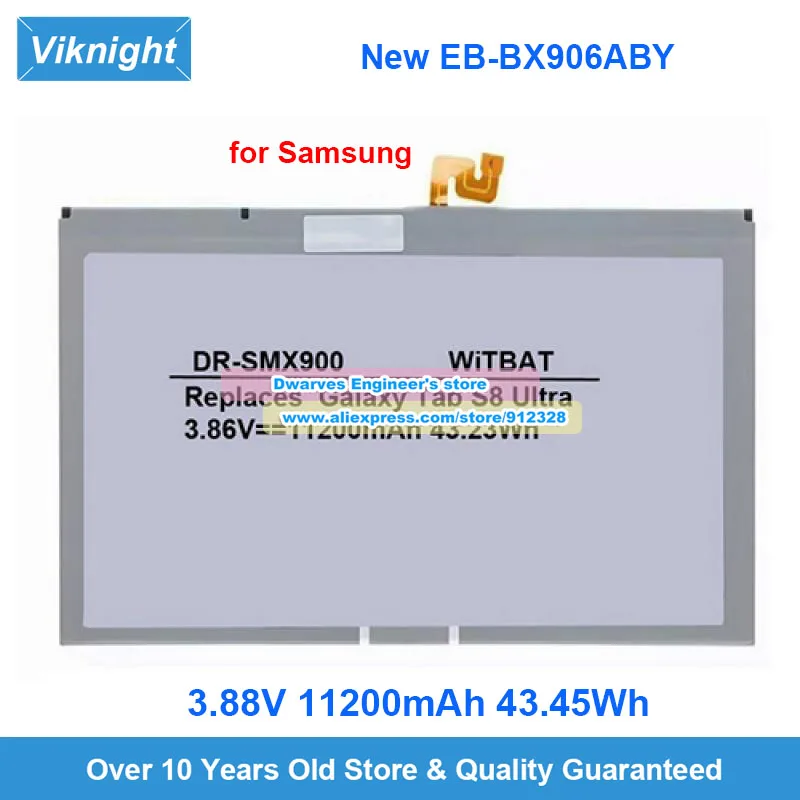 

Новый аккумулятор EB-BX906ABY 3,88 В 11200 мАч 43,45 Втч для планшета Samsung Galaxy Tab S8 Ultra SM-X906 SM-X900 DR-SMX900